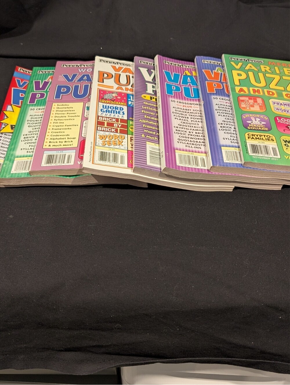 Lot of 8 Penny Press Variety Puzzle Books 2021-2022 New Unused